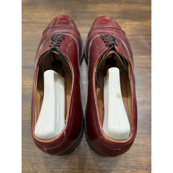 Allen Edmonds 8 C Park Avenue Burgundy EUC Leather Soles $450 USA Made main image 5